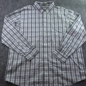 Duluth Wrinkle Fighter Shirt XL Tall XLT Relaxed Fit Gray Plaid Long Sleeve